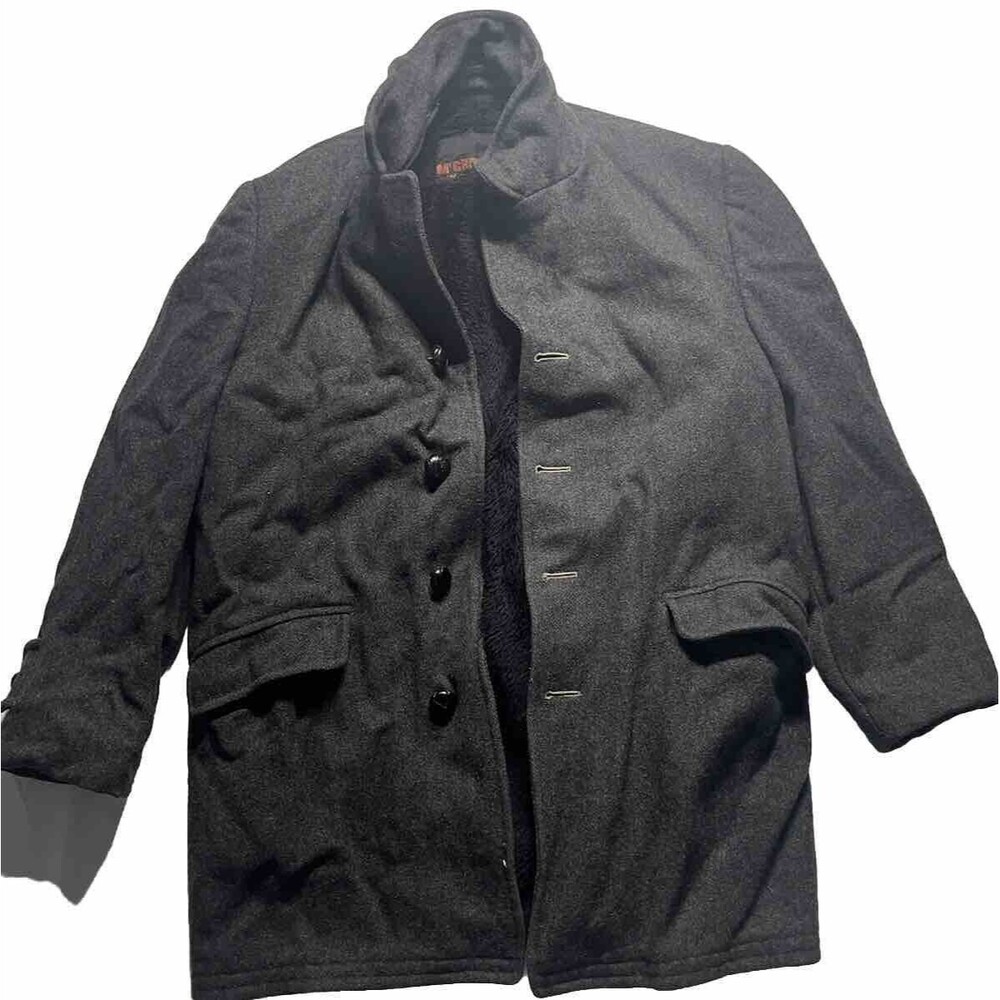 VTG McGregor Men’s Wool Tweed Coat Size 40 Button Down Insulated Sherpa RARE